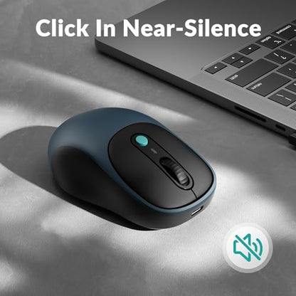 Keychron BM24 Portable Wireless Mouse, 2400 DPI Quiet Clicks, 2.4 GHz/Bluetooth 5.2/Wired with Programmable Buttons, Long Battery Life for Laptop PC/Mac/Windows - Space Gray - color: Space Gray
