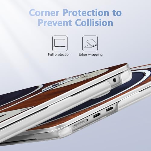 May Chen for MacBook Air 15 inch Case M5 M4 M3 M2 2026 2024-2023, Model A3448 A3241 A3114 A2941, Closes Seamlessly Hard Shell Laptop Cover with Keyboard Cover, Retro Music Machine - color: Retro Music Machine