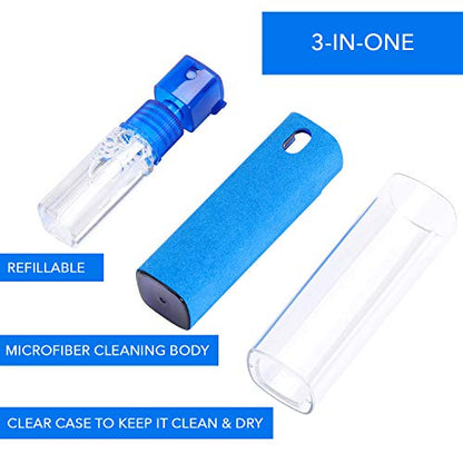 ProofTech Screen Cleaner | Unibody All-in-One Spray and Microfiber Wipe Cloth for All Electronic Devices Computers TVs Phones Tablets | Streak Free, Alcohol Free, Ammonia Free, Odor Free