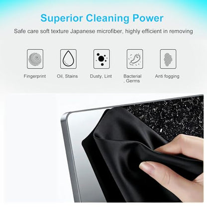 3 Pack Microfiber Liner Cleaning Cloth 15" 16" MacBook Air/MacBook Pro Screen Keyboard Imprint Protection, Keyboard Protector Compatible with MacBook Air 15.3" /MacBook Pro 15"/MacBook Pro 16"-Black - color: Black（3 Pack）, size: 13.19" x 8.66"