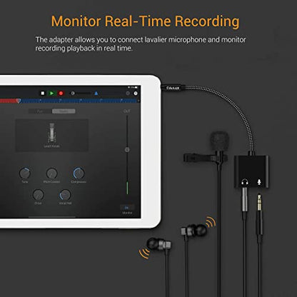 3.5mm Headphone Microphone Combiner, 3.5mm TRRS Male to TRS Female AUX MIC Splitter Compatible with Xbox One/360 PS4 PS5 MacBook Laptop PC Phone Computer Rode VideoMicro - color: Black, size: 3.5mm, HP+MIC