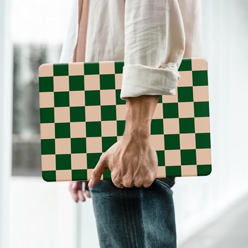 Compatible with MacBook Pro 13 inch Case M2 2026-2023,2022-2016 A2338 M1 A2251 A2289 A2159 A1989 A1708 A1706, Checkered Textured Cream Plastic Hard Shell & Keyboard Cover, Checkerd Green - color: Checkerd Green, size: 2016-2026 Macbook Pro 13 inch M1 M2