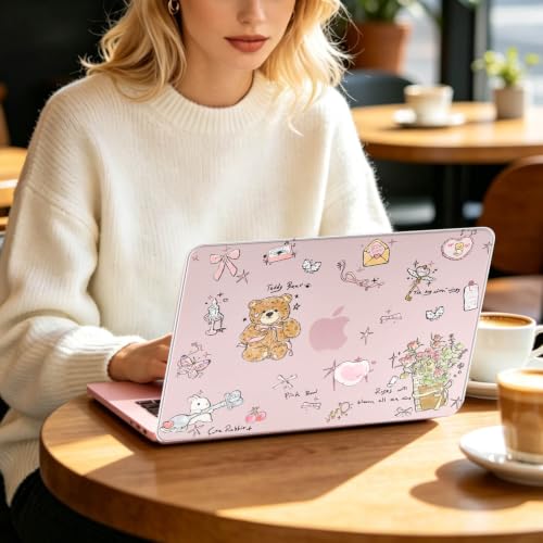 Feams for MacBook Neo 13 Inch Case 2026 A3404, Stylish Protective Clear Case Hard Shell Transparent Cover for MacBook Neo 13 Inch 2026 (A18 Pro Chip) with Keyboard Cover, Cute Girls' Daily - color: Cute Girls' Daily