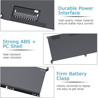 69KF2 Battery Compatible with Dell XPS 15 9500 9510 9520 G15 5515 5521 5520 5510 5511 Precision 5570 5550 5560 M15 M17 R3 R4,In-spiron 7510 7610 7620 70N2F 070N2F M59JH P45E p100f P87F P91F 8FCTC - color: 69KF2