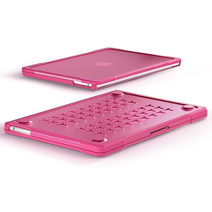 Batianda Ultimate Slim Case for MacBook Air 13.6 inch 2022-2026, Pink | Fits M2/M3/M4/M5 Model, Lightweight Slim Design, Carbon Fiber Side Texture, Matte Translucent Rugged Hybrid Protective Shell - color: S-Pink