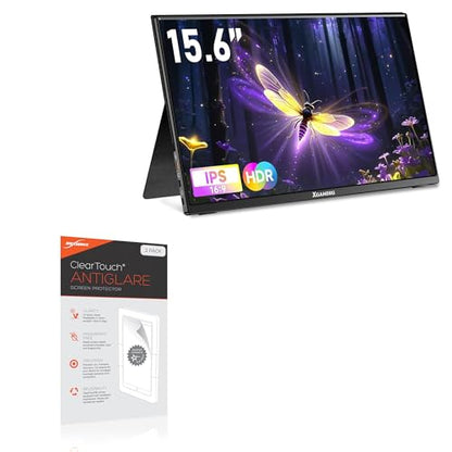 BoxWave Screen Protector Compatible with Krocisen Portable Monitor for Laptop (15.6 in) - ClearTouch Anti-Glare (2-Pack), Anti-Fingerprint Matte Film Skin