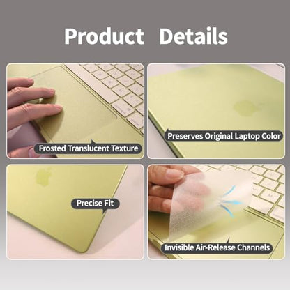 Frosted Transparent Vinyl Skin for 2026 MacBook Neo 13" A3404 | Ultra Thin, Anti-Scratch Dustproof Anti-Fingerprint, Bubble-Free Install, Removable Protective Cover