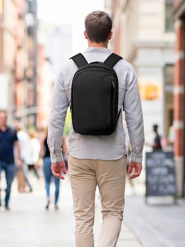 ALPAKA Metro Backpack 12L Compact Laptop Backpack Black | Laptop Sleeve Fits 14-inch Laptop, Internal Water Bottle pocket for Men and Women, Weatherproof Fabric Axoflux 300D - color: Black-axoflux 400d