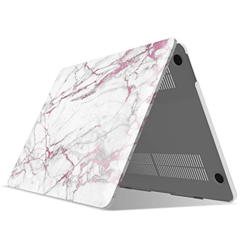 IBENZER Compatible with MacBook Pro 13 Inch Case M2 M1 2026 2025 2024 2023 2022 A2338 A2289 A2251 A2159 A1989 A1706 A1708, Hard Shell Case & Keyboard Cover for Mac Pro 13, Pink Marble, T13PKMB+1 - color: Pink Marble