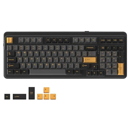 DAREU EK98pro Wireless Mechanical Keyboard,96% Creamy Gaming Keyboard with Number Pad,Tri-Mode BT/2.4GHz/USB-C,Pre-lubed Linear Switches,Gasket Structure,Hot Swappable Custom,Backlit for Win/Mac - color: Black