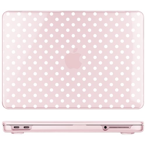 May Chen Compatible with MacBook Neo 13 inch Case 2026 Model A3404, Plastic Hard Shell,Keyboard Cover,Screen Protector,Dust Plug, for MacBook Neo 13" with A18 Pro Chip, Blush Polka dot - color: Blush Polka dot
