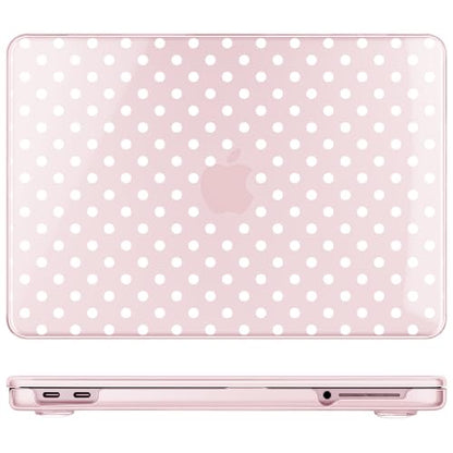 May Chen Compatible with MacBook Neo 13 inch Case 2026 Model A3404, Plastic Hard Shell,Keyboard Cover,Screen Protector,Dust Plug, for MacBook Neo 13" with A18 Pro Chip, Blush Polka dot - color: Blush Polka dot