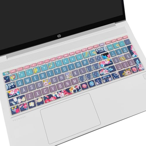 Keyboard Cover for 15.6" HP ProBook 450/455/650 G8/G9/10, Cute Keyboard Skin, Red Flowers - color: Red Flowers