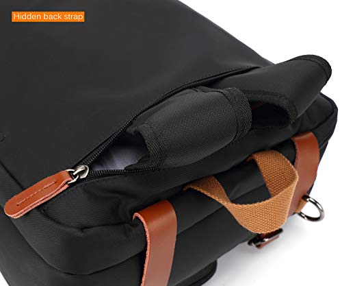 CoolBELL Convertible Backpack Messenger Shoulder bag Laptop Case Handbag Business Briefcase Multi-functional Travel Rucksack Fits 15.6 Inch Laptop For Men/Women (Grey) - color: Grey, size: 15.6 Inches