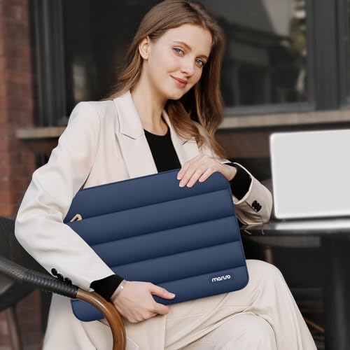 MOSISO Laptop Case 16 inch, 15-15.6 inch Puffy Laptop Sleeve Compatible with MacBook Pro 16 M5 M4 M3 M2 M1, HP Dell ASUS Acer Toshiba Lenovo, Polyester Horizontal Bag with Small Case, Midnight Blue - color: Midnight Blue, size: 16 inch