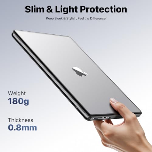 Soonjet Matte Case for MacBook Pro 14 inch M5 M4 M3 M2 M1 2026-2021 Laptop | Anti Crack, TPU Bumper, Ultra Thin, Fingerprint & Scratch Resistant Matte, Frost Clear, Protective Laptop Hard Shell, Snap on - color: Matte Clear