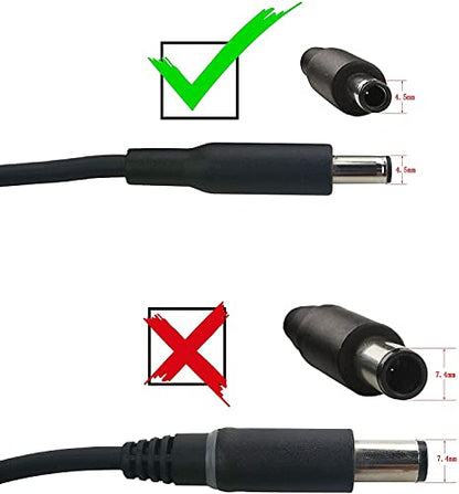 for Dell Laptop Car Charger 4.5mm Barrel 90W 65W 45W DC Power Adapter Cord for DELL Inspiron 17 15 14 13 3000 5000 7000 2-in-1/Latitude Rugged/OptiPlex Micro/Vostro 15 14 13/XPS 13 12 11 Series