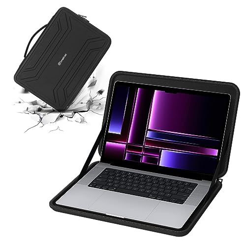 Smatree Hard Shell Laptop Sleeve for 16 inch DELL Alienware m16 R2 | Compatible for ASUS ExpertBook B2 B2502C/Flip B2502F, for ASUS Chromebook CX1 CX1500, for ACER TravelMate P2, Nitro 5, Case - color: Black-for 16 inch DELL Alienware m16 R2