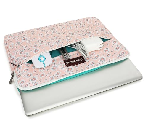 Pink Chrysanthemum Laptop Sleeve Case Bag Cover with Pocket For MacBook Pro 16 and 16 inch HP Lenovo Dell ASUS Acer Notebook Computer - color: Pink Chrysanthemum, size: 16 inch