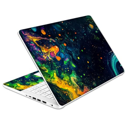 Laptop Skin Decal HP 14" - Hippie, Laptop Cover Sticker, No Cutting Required, No Bubble, Waterproof, Scratch Resistant - Including Wide Screen and Wrist Pad - size: 14 inch