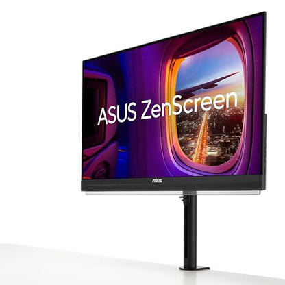 ASUS ZenScreen 27” 1440P Transportable Monitor (MB27ACF) - QHD (2560 x 1440), IPS, 100Hz, USB-C PD 70W, Speakers, Carrying Handle, Kickstand, C-clamp, Sub-woofer, 2.1 Channel Audio, 3 yr Warranty - style: ERROR:#N/A