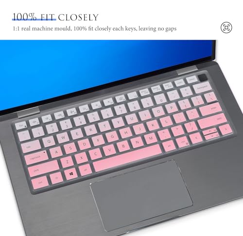 Keyboard Cover Skin for 14" Dell Latitude 7440 7430 7420 7410 5440 5431 5430 5420, Dell Latitude 9420 9430 14" / Latitude 9520 9510 15" / Latitude 7640 16" Keyboard Protector - Gradual Pink - color: Gradual Pink