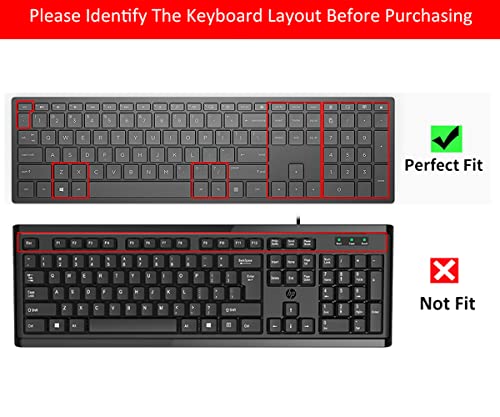 Keyboard Cover for HP Pavilion 27 All in One PC, HP Pavilion 27-Xa0055Ng/0370Nd/0076Hk/0010Na, HP Pavilion 24-inch All in One PC, 24 Xa0002A/0300Nd/0051Hk, HP Pavilion All in One Accessories, Black - color: Black