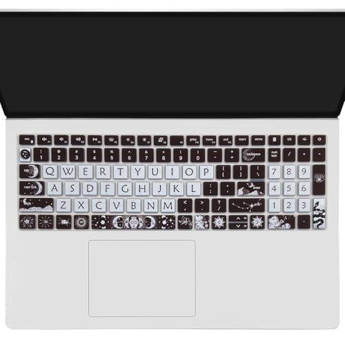 Cute Keyboard Cover for Dell Inspiron 15 3000 5000 7000 3510 3511 3515 3525 3530 3535 5510 5515 5518 7510 15.6", Inspiron 16 7610, Vostro 15 3510 5510 5515, Latitude 3520, Sun and Moon - color: Sun and Moon