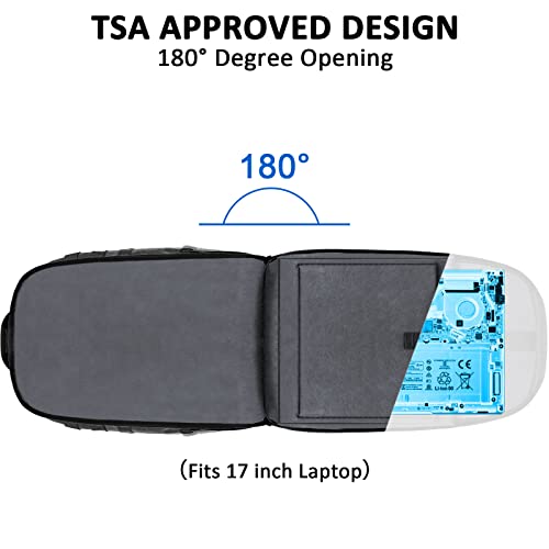 MATEIN 17 Inch Laptop Backpack, Large TSA Tactical Backpack for Men | Military MOLLE System, Water Resistant Computer Bag, Laptop Compartment, Work Organizer Pocket, For Carry on Travel