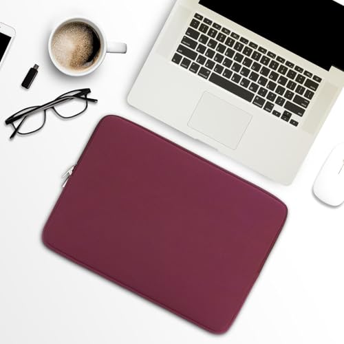 RAINYEAR 13 Inch Laptop Sleeve Case Padded Carrying Bag, Red | Slim Protective Soft Zipper Computer Cover for 13.3 inch MacBook Air/Pro M1 M2 M3 M4 M5 A3449 A3240 A3113 A2681 A2338 - color: Red, size: 13"