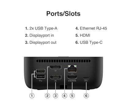 HP USB-C 100W Docking Station with 100W Power Delivery | Bundle with Dockztorm Hub (USB-C, HDMI, Dual DisplayPort, Ethernet, Nano Lock Slot, USB-A Ports)-2Pack - size: 2 Pack