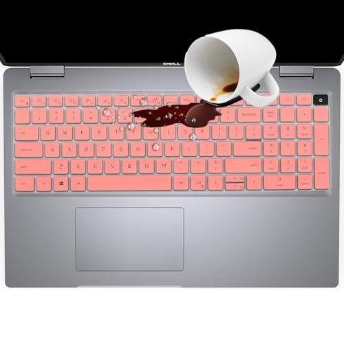 Keyboard Cover for Dell Latitude 3540 3550 5520 5521 5530 5531 5540 5550 2025 2024 2023 2022 & Precision 3590 3591 3580 3581 3560 3570 3561 3571 Laptop, Dell Latitude 15.6 inch Keyboard Skin-Pink - color: Pink