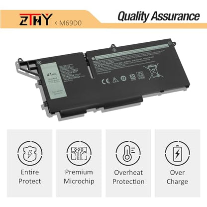 M69D0 293F1 Laptop Battery Replacement for Dell Latitude 5330 5430 5530 | 7330 7430 7530 Latitude 5330 2-in-1/7330 2-in-1/7430 2-in-1 Precision 3570 P104F P104F006 H4PVC Y86WG 11.25V 41Wh 3-Cell - size: 9.13*3.62*0.20 inch M69D0