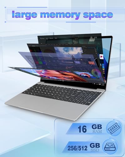 MYW Laptops,15.6" IPS 1080P Screen,6500Y Processor 3.4Ghz 16GB RAM 512GB SSD, Laptops with Fingerprint Recognition Backlit Keyboard,WiFi5, USB C(Data), Webcam, HDMI - style: 1561-16G-512G-6500Y