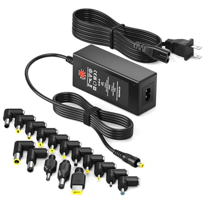 65W 16Tips Universal Laptop Charger Power Supply AC Adapter for HP Lenovo Dell Asus Acer Samsung LG IBM Google Toshiba Sony Fujitsu Gateway Notebook Ultrabook Fast Chromebook Charger Cord