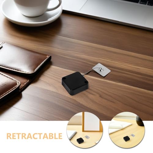 DOITOOL 4pcs Retractable Anti-Theft Cable Lock: Automatic Cable Lock Case with 1M Steel Wire - Gaming Controller Tether for Merchandise Security Electronics Display