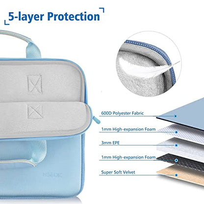 Hseok Laptop Sleeve 14 inch Case with Small Case, Compatible with MacBook Neo 14, MacBook Pro 14 M5/M4/M3/M2/M1, XPS 14 and Most 14 inch Notebooks, Neoprene Computer Handbag,SK01BL01 - color: Sk01bl01, size: 14"