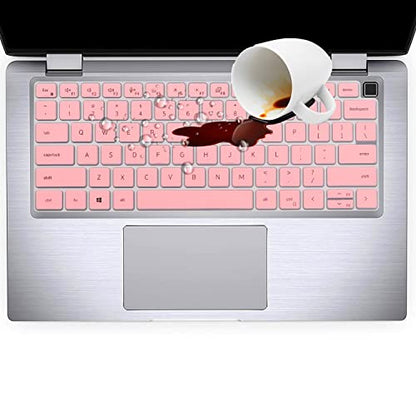 Keyboard Cover Skin for Dell Latitude 3440 3450 5450 5440 5430 5431 5420 14", Latitude 14" 7450 7440 7430 7420 7410 9420 9430, Latitude 16" 7650 7640, Latitude 9520 9510 7520 15.6" 2024-2022-Pink - color: Pink