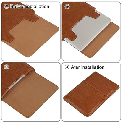 HoYiXi 13.3 Inch Laptop Sleeve Case with Stand - Compatible with MacBook Neo 2026/MacBook Air/Pro 13 (M4/M3/M2/M1 2020-2025), Surface Pro 8 2021, iPad Pro 12.9 & 13-13.3" Dell Acer Laptops,Brown - color: Brown, size: 13-13.3'' laptop