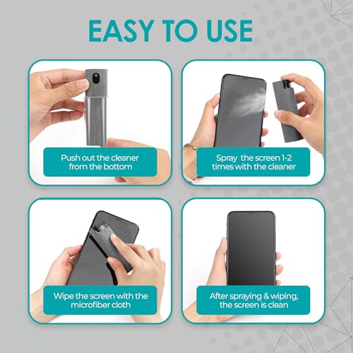 3-in-1 Screen Cleaner Spray Kit for Phone, Laptop, TV, Lens