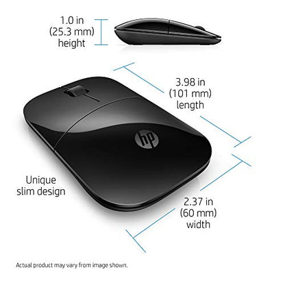 HP Wireless Mouse Z3700 (26V63AA#ABL, Black) - color: Black