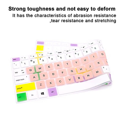 English Silicone Keyboard Cover for HP Envy x360 15.6''Series /2020 2019 Pavilion 15/Pavilion x360 15.6" Series/Envy 17 17.3" Series/Laptop 15t 17t 17-ca0011nr 17-by0040nr,Candy Pink - color: Z3-Candy Pink