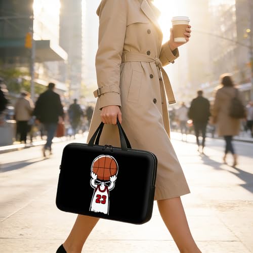 Laptop Bag 12 Inch,Resistant Shockproof Laptop Sleeve Case Protective Cover Carrying Case with Handle Compatible for HP Dell Lenovo Acer Asus Notebook Computer,Basketball Player - color: Basketball player, size: 11-12.5 in