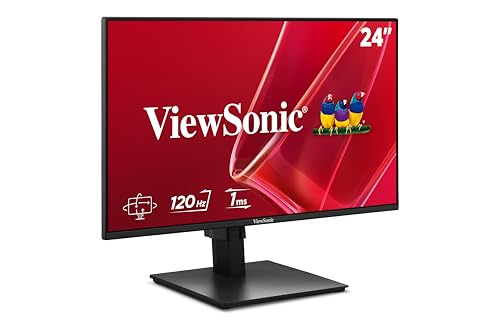 ViewSonic VA2448-MHJ 24 Inch 1080p Monitor, IPS Display with 120Hz for Smooth Home and Office Viewing, Eye Care Technology, Advanced Ergonomics, HDMI, and VGA Inputs - size: 24-Inch Ergonomic
