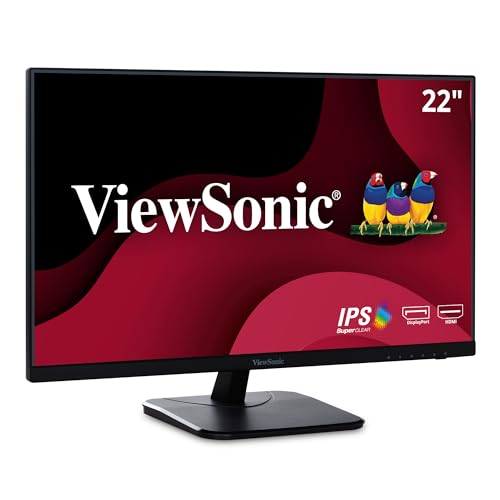 ViewSonic VA2256-MHD 22 Inch Frameless 1080p IPS Computer Monitor | Home Office or Classroom With Frameless Screen, Flicker-Free Viewing, Blue Light Filter, VESA Mount, HDMI DisplayPort - size: 22 Inches, style: 1920 x 1080