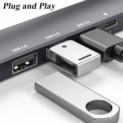 5 in 1 USB C Hub with 4K HDMI, PD 100W Fast Charging Type C Adapter, Multi-Port USB C Converter Compatible with Windows, MacOS, Linux sysytem; Support MacBook Air/Pro/ M1/ M2, Chromebook, XPS