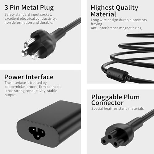 65W Laptop Charger Compatible with Dell Latitude 5400 5480 5490 5590 5500 5410 5510 7480 D630 D830 5480 D820 Inspiron N5110 N5010 N7110 AC Power Adapter - size: 65 W 7.4x5.0 Mm Or 4.5x3.0 Mm