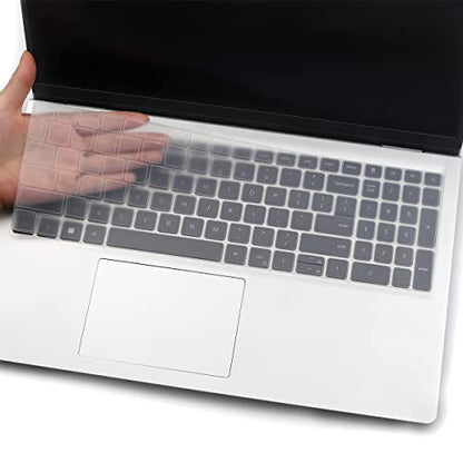 Keyboard Cover for 15.6 17.3 Dell Inspiron 15 3000 5000 7000 7510 3510 3511 5510 5515 5518, Inspiron 16 7610, Vostro 15 5000 5510, Latitude 3520,2025 Dell 15 Laptop DC15250 DC15255-Clear - color: Clear