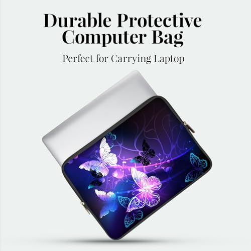 Laptop 13 inch Sleeve Case for MacBook Air 13-13.6 inch, Laptop Bag Cover for MacBook Pro 13" 14 inch, Shockproof Briefcase Travel Carrying Sleeve for 14" Chromebook, HP, Dell I Purple Buttefly - color: Purple Buttefly