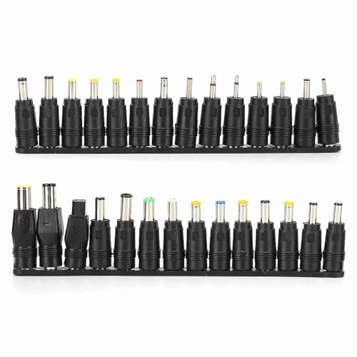 28Pcs DC Power Adapter Tips 5.5x2.1mm - Universal Charging Conversion Head Replacement Power Connector for Laptop